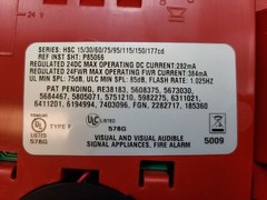 WHEELOCK COOPER NOTIFICATION HSRC 12/24VDC RED CEILING HORN/STROBE – NEW IN BOX