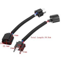 Universal Headlight H4 9003 to H13 9008 Socket Plug Connector Wire Harness