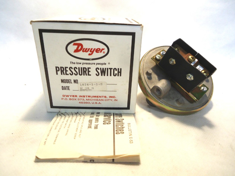 NEW IN BOX DWYER 1824-1-1-S PRESSURE SWITCH