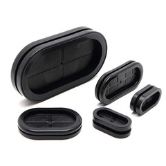 Oval Blanking Blind Rubber Wiring Grommet Dual Sided Closed Cable Hole Plug Bung