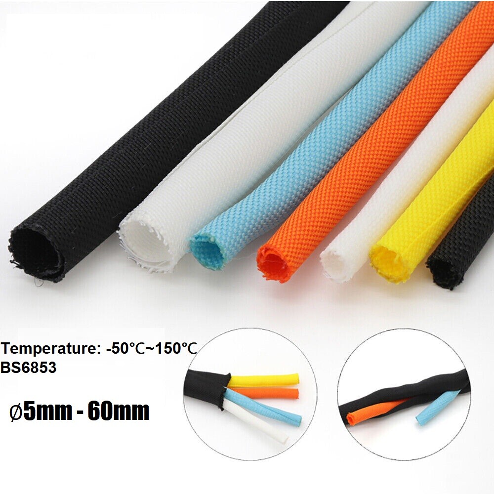 Braided Sleeving Self Closing – Braid Cable Wiring Harness Loom Protection Color