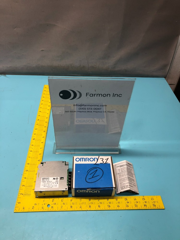 Omron S82J-6112 Power Supply, 200-240VAC, 12VDC, 1A, 153320