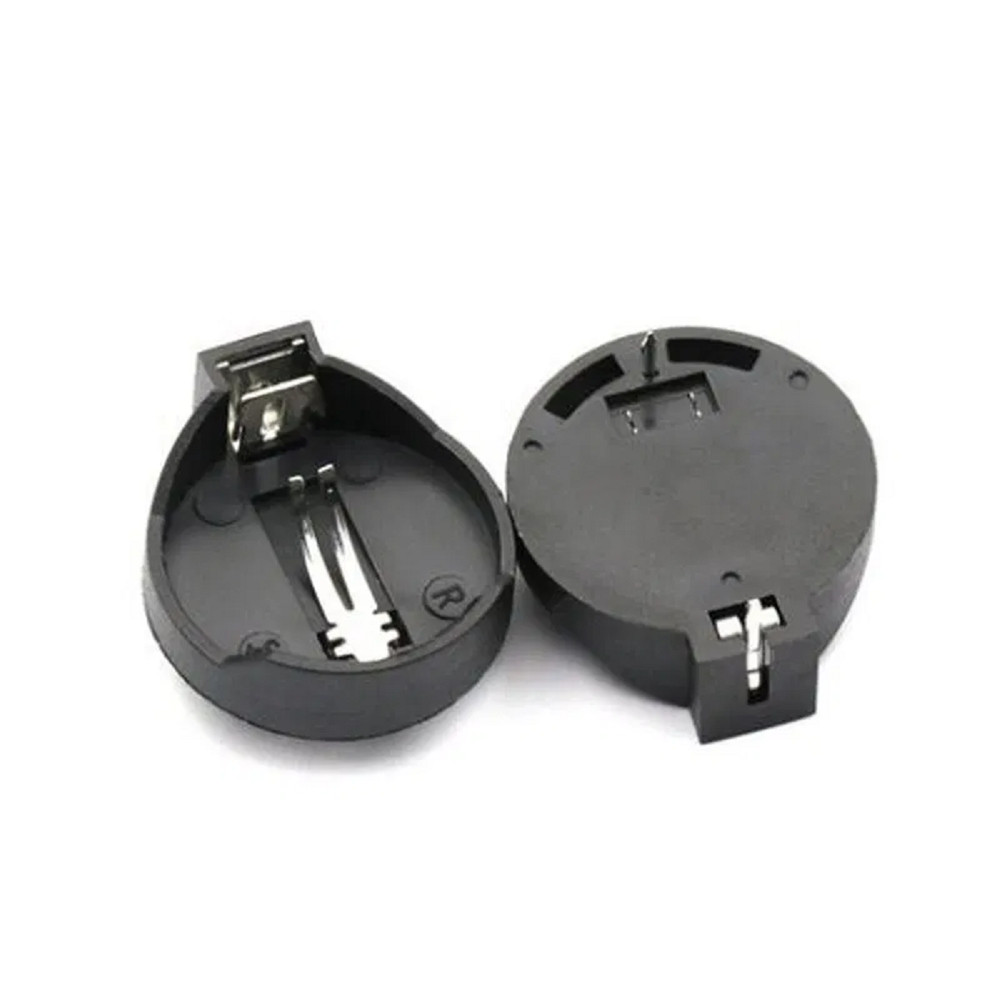 5 PCS CR2025 CR2032 Button Coin Cell Battery Socket Holder Case Black