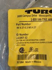 Turck RK 4.5T-0.3-WS 4.5T Double-ended Cordset