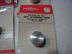 Aluminum 3/4 in. Dia. x 1/2 in Hi Instrument Knobs, 6 pcs, NOS, NICE!