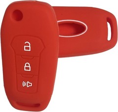 3-Button Remote Key Fob Cover Protector for 2016-2024 Model Year, C Color: Red