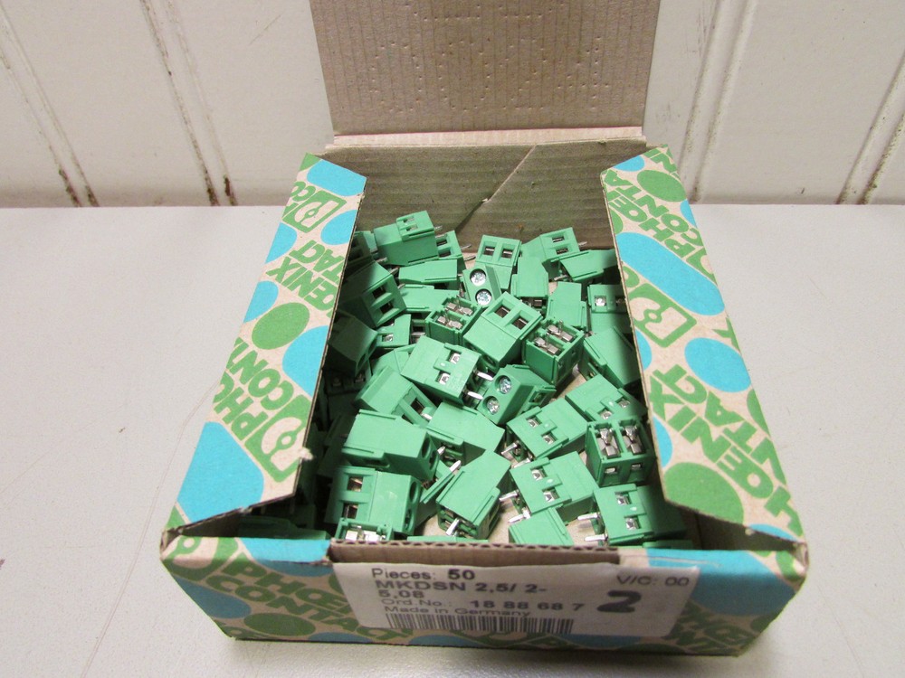 Phoenix Contact MKDSN 2.5/2-5.08 Ch No. 3000193257 Terminal 2 Pin. Box of 50!