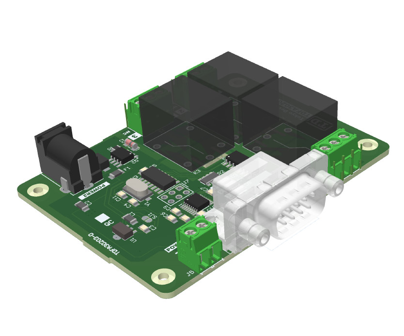 RS232C, Serial Comm. Relay Controller, 3 Form C , 6A 250VAC 28VDC max., 12V