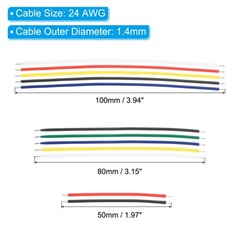 24 AWG Solid Core Wire Kit 130PCS PVC Coated Pre Tinned Copper Electrical Cable
