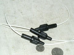 3 NEW 5MM X 20MM INLINE PIGTAIL BAYONET FUSE CLIP HOLDER 20GA 20AWG WIRE USA