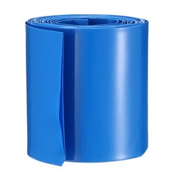 PVC Heat Shrink Tubing Tube 50mm Flat Width for 18650 2M Blue