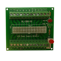 ATX Power Supply Breakout Board Bench Mountable Square Mount PSU Adapter