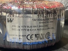Hammond Manufacturing Part Number: 1182T117P Toroidal Power Transformer