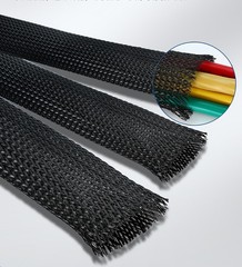 PET Expandable Braided Cable Tidy Sleeving Wire Harness Flexible Various Colours