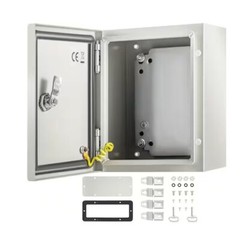 VEVOR DQXJSTCFS25X20X15V0 10″ x 8″ x 6″ Steel Hinged Cover Steel Junction Box