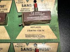NOS 6x Sans-A-Fuse FA2700-1 Circuit Breakers Fuse Pins – Replaces Zenith #136-76