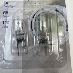 25-Watt T4 Quartz Halogen Replacement Light Bulb 2 Pack 84886 120v 240 L Sealed