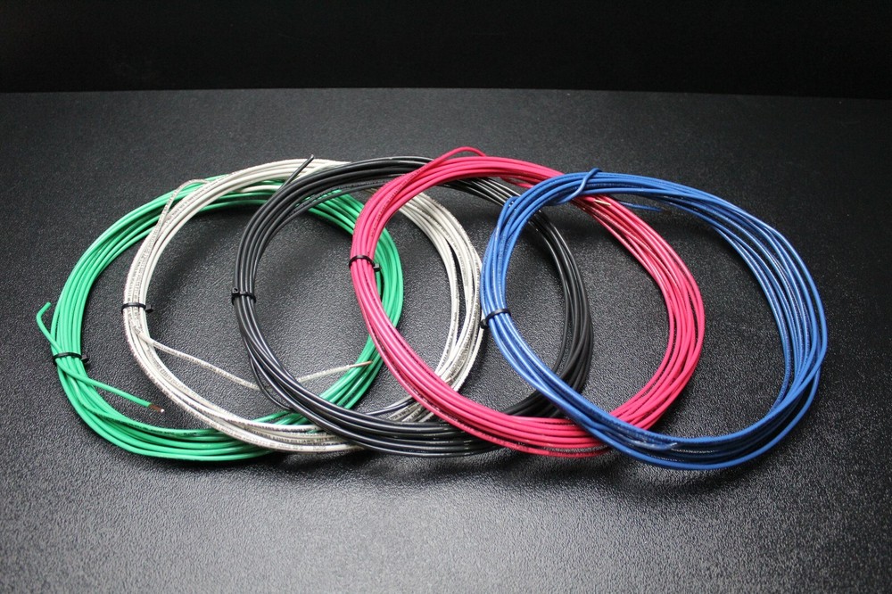 12 GAUGE THHN WIRE SOLID 5 COLORS 100 FT EACH THWN 600V 90C BUILDING CABLE AWG
