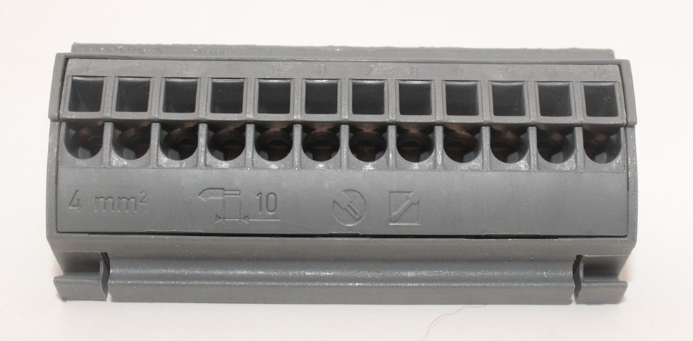 6 PIECE WAGO 812-102 BUSBAR TERMINAL BLOCK 4mm² (DARK GREY) NO BOX
