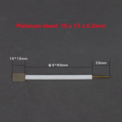 0.1-0.2mm Platinum Electrode Holder Purity 99.99% Platinum Sheet Plate Electrode