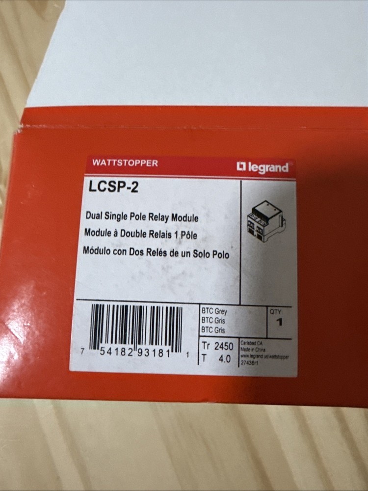 NEW LEGRAND DUAL SINGLE POLE RELAY MODULE # LCSP-2