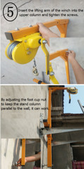 Manual Winch Hoist Lifting Tool Crane for Outside Air Conditioner Installation