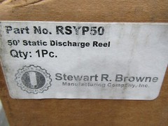 🔥NEW STEWART R. BROWN 50′ STATIC DISCHARGE REEL 50 FEET RSYP50