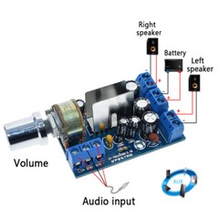 TEA2025B Audio Amplifier Board Dual Stereo For PC Speaker 3W+3W 5V 9V 12V CAR