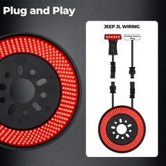 2018-2025 Jeep Wrangler JL JLU Spare Tire Brake Light 405 LEDs Super Bright