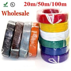 20M 50M 100M Flexible Stranded UL 1007 RoHS 16/18/20/22/24/26/28 AWG Wire Cable