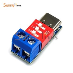 Type-C PD Fast Charging Decoy Trigger Module 5V 9V 12V 20V Adjustable Voltage 5A