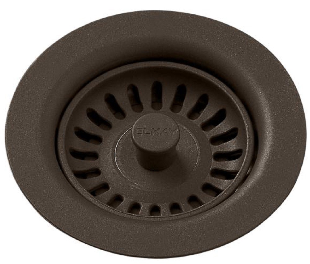 Elkay LKQS35CN Polymer Drain Fitting w/ Removable Basket Strainer, Chestnut