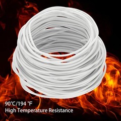 150 Feet Electrical Wire Insulated Solid Copper 14AWG Hook Up Wire Cable, White