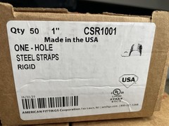 1″ RIGID ONE HOLE STEEL STRAP CSR1001, AMERICAN FITTINGS CORPORATION (3boxes)