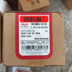 one New DELIXI DZ47-125 3P 100A Air Switch