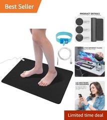 Durable Grounding Pad Kit for Better Sleep: 12×24 with 15ft Cord & Wriststrap