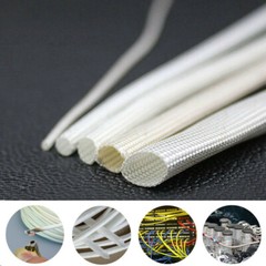Fibreglass Fire Sleeve 600°C HIGH TEMP Wire Fiber Glass Tube Φ1mm~Φ50mm White