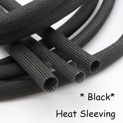 Black Heat Resistant Sleeving Cable Wire High Temperature Component Lead Heat