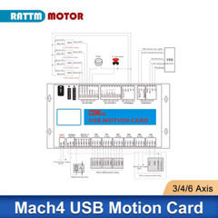 3 4 6 Axis XHC CNC Mach4 Motion Controller Card 2000KHz USB Breakout Board MK4