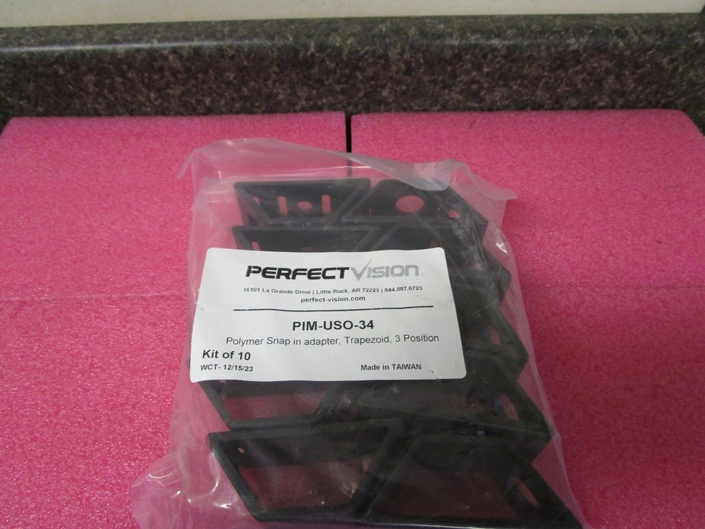 Qty (10) Perfect Vision PIM-USO-34 Polymer Snap in Adapter Trapezoid 3 Position