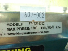 King 7700 Series 7711210722 Flowmeter