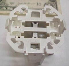 6 Leviton 10MM Compact Fluorescent Lampholders, Lamp Holders Socket G24Q3 GX24Q4