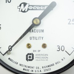 2 New 2.5″ Moeller Vacuum Utility Pressure Test Gauges 0-30 PSI Made in USA