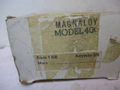 New open-box Bore: 1-5/8 Keyway: 3/8 Magnaloy Coupling Model 400 A912AES