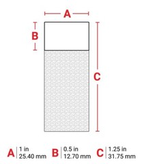 Brady M-143-427, 1″ x 1.25″, 10 to 4 AWG, Black/White, Printer Label, 1pc