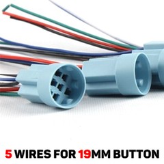 Cable Socket for 16mm 19mm 22mm Metal Push Button Switch Wiring 2-6 Wires