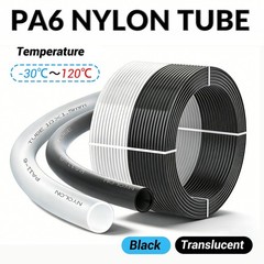 PA6 Nylon Tube Hard Pipe Pneumatic Air Chemicals Fuel Oil Tubing – 4mm – 12mm OD