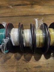 Lot of 12 THLY 24 & 26 AWG Tinned Copper Wire Dif Colors Green White Red Blue