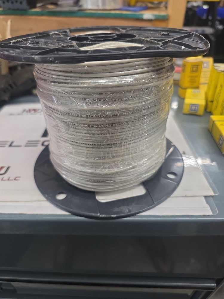 14 AWG Copper Stranded Wire 500′ FT Roll THHN/THWN 600 Volt USA Made UL – White