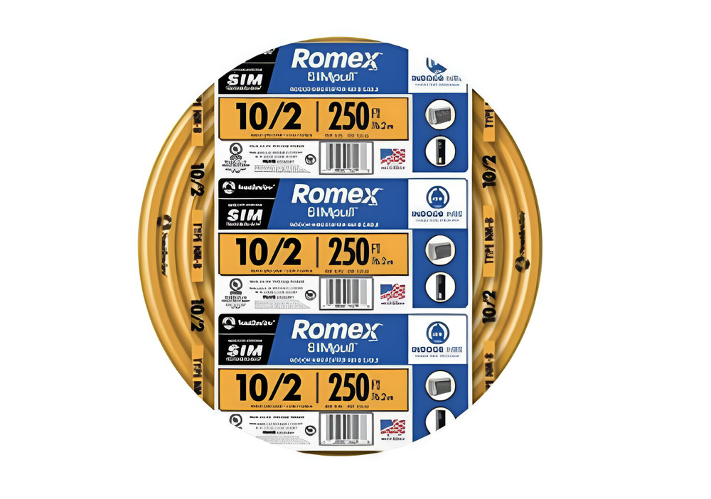 Southwire 10/2 NM-B Romex Cable 250ft Non-Metallic Wire Roll for Indoor Use